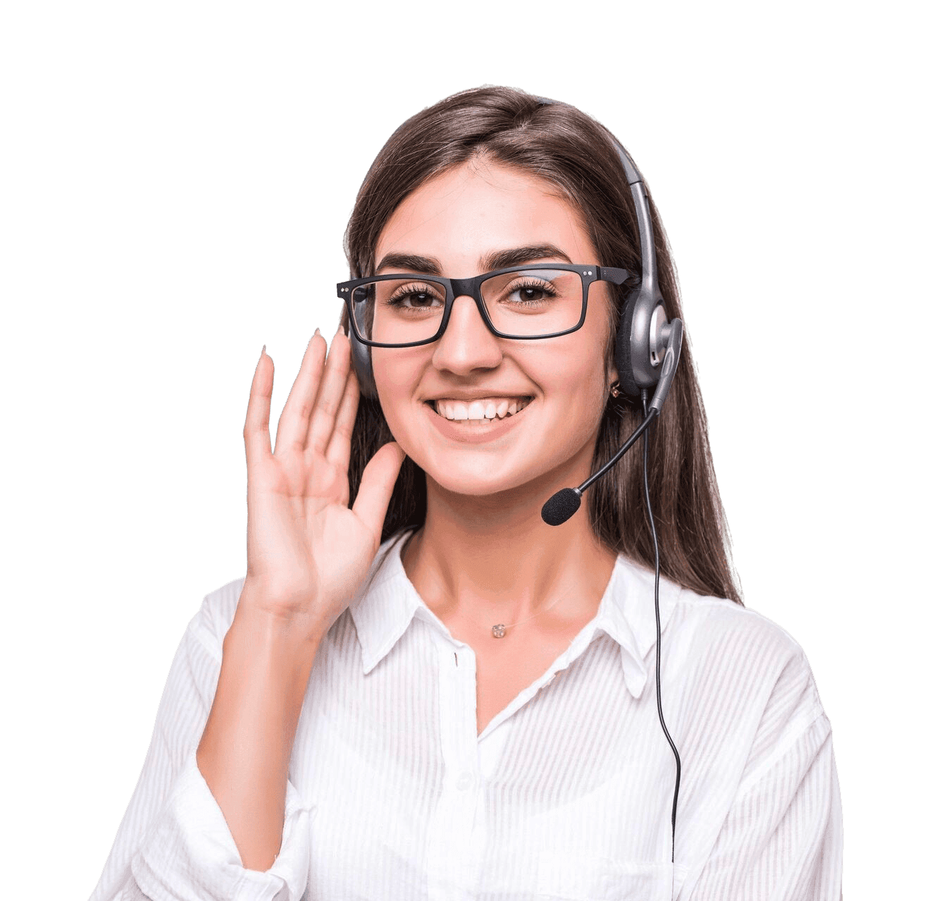 Happy event attendee